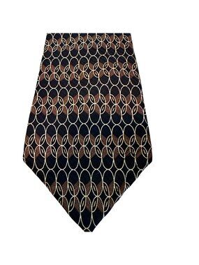 Bill Blass Black Label Silk Tie - 100% Silk - Geometric  62" Browns